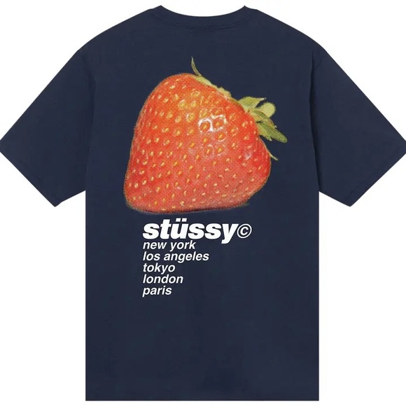 Stussy Other - Stussy Strawberry Tee in Navy | Size XL